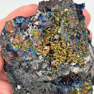 Rainbow Goethite , Turgite naturally iridescent mineral specimen from Spain Rocks Crystals Minerals