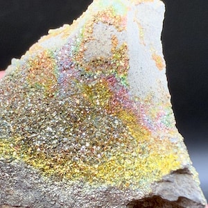 Beautiful sparkly Rainbow Pyrite from Russia. Natural colorful pyrite nodule specimen.Rocks Minerals Crystals