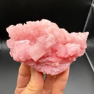Pink Halite Specimen from Searles Lake, California. crystals minerals rocks
