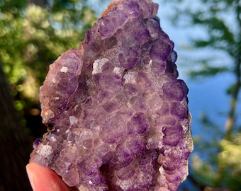 Purple Fluorite Specimen: Druzy Matrix, UV Reactive Mineral