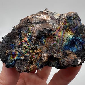 Rainbow Goethite, Turgite from Spain. Naturally iridescent Rocks Minerals Crystals