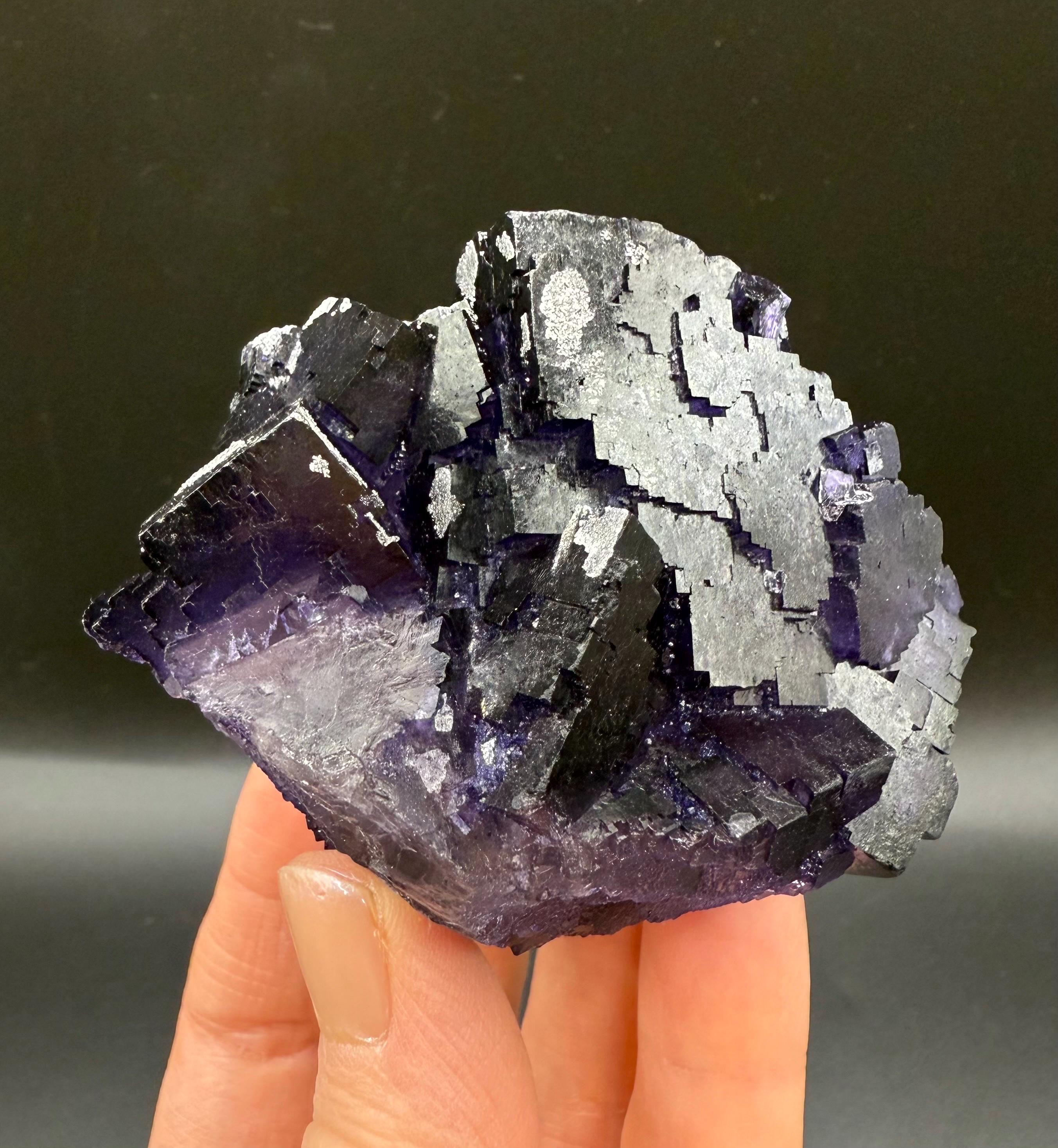 Large Purple Muzquiz Fluorite, La Encantada Mine. Minerals