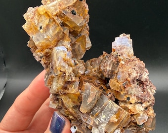 Crystallized Moonstone Specimen, Anorthoclase with Augite, Mexico