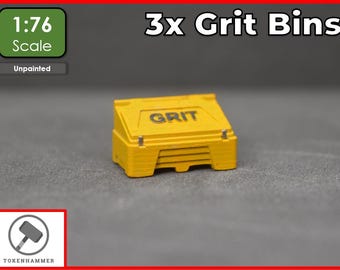Grit Bins (3 Pack) 1:76 OO Gauge Model Railway Street Scenery Diorama