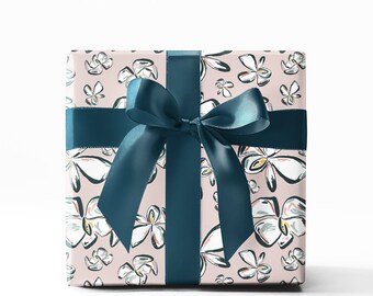 Pink Magnolia Wrapping Paper Sheet