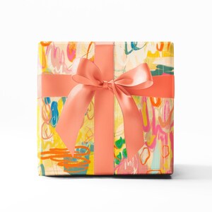 Yellow Abstract Wrapping Paper Sheet