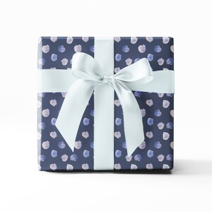 Blue Watercolor Dots Wrapping Paper Sheet