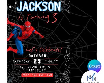 Spiderweb Invitation | Birthday Invite