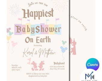 Disney Baby Shower Invite | Happiest Baby Shower on Earth