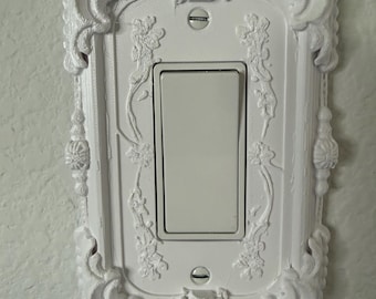 Victorian Grandeur White Rocker