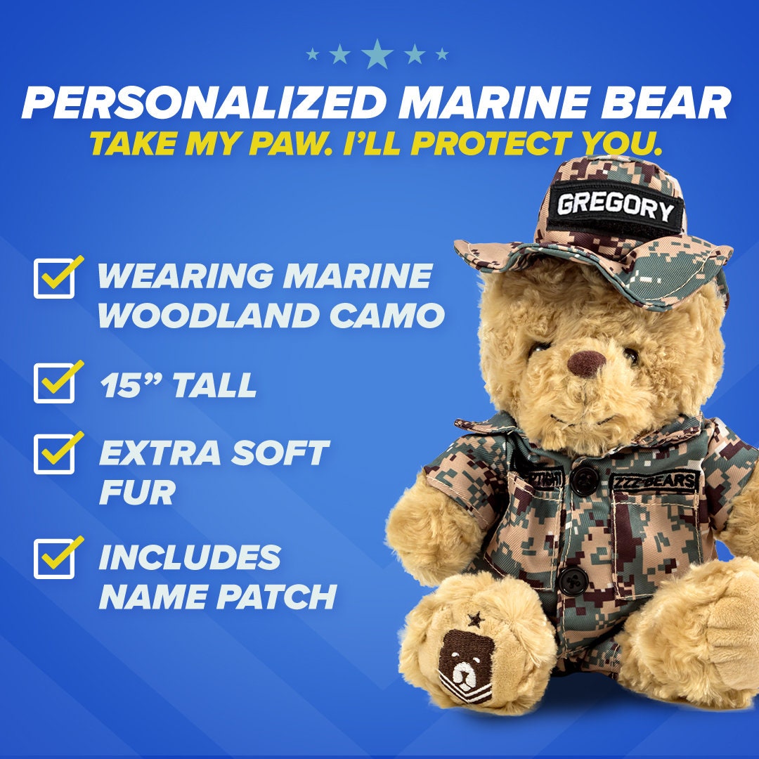Personalized Marine Teddy Bear