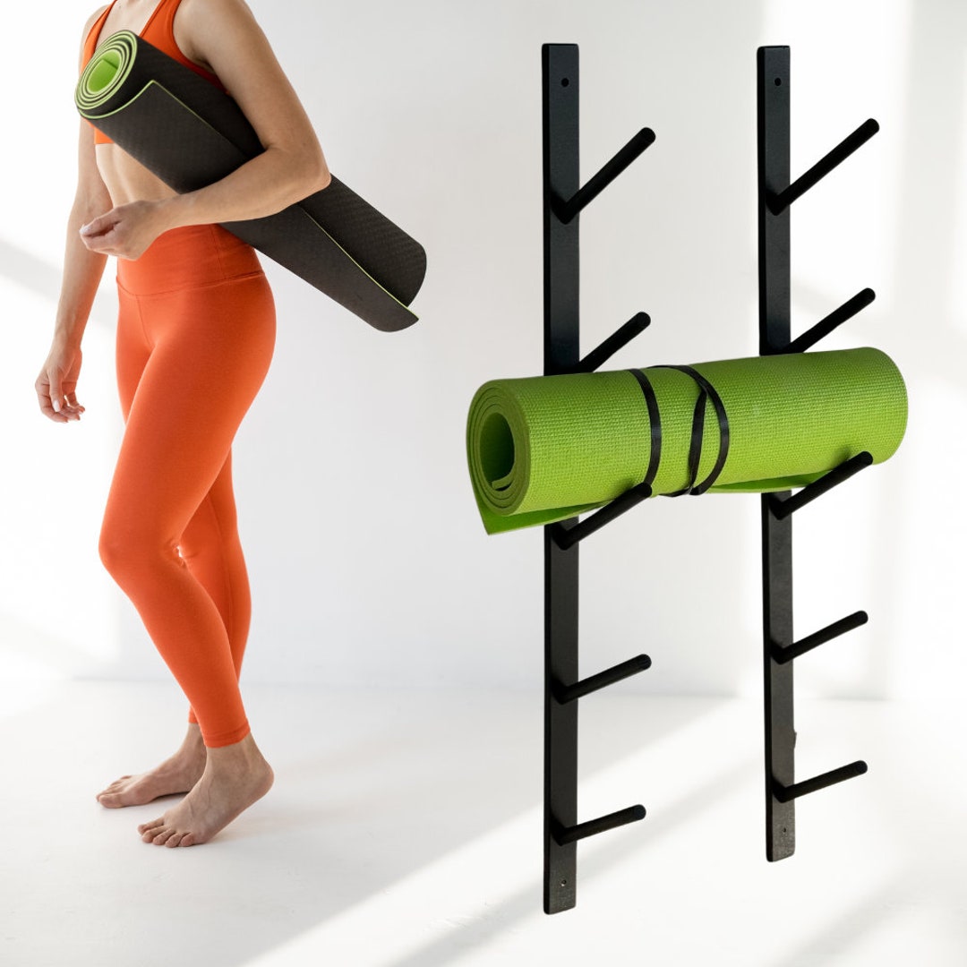 5 Yoga Mat Wall Holder/ Mount, Yoga Mat Storage Organizer, Yoga Mat