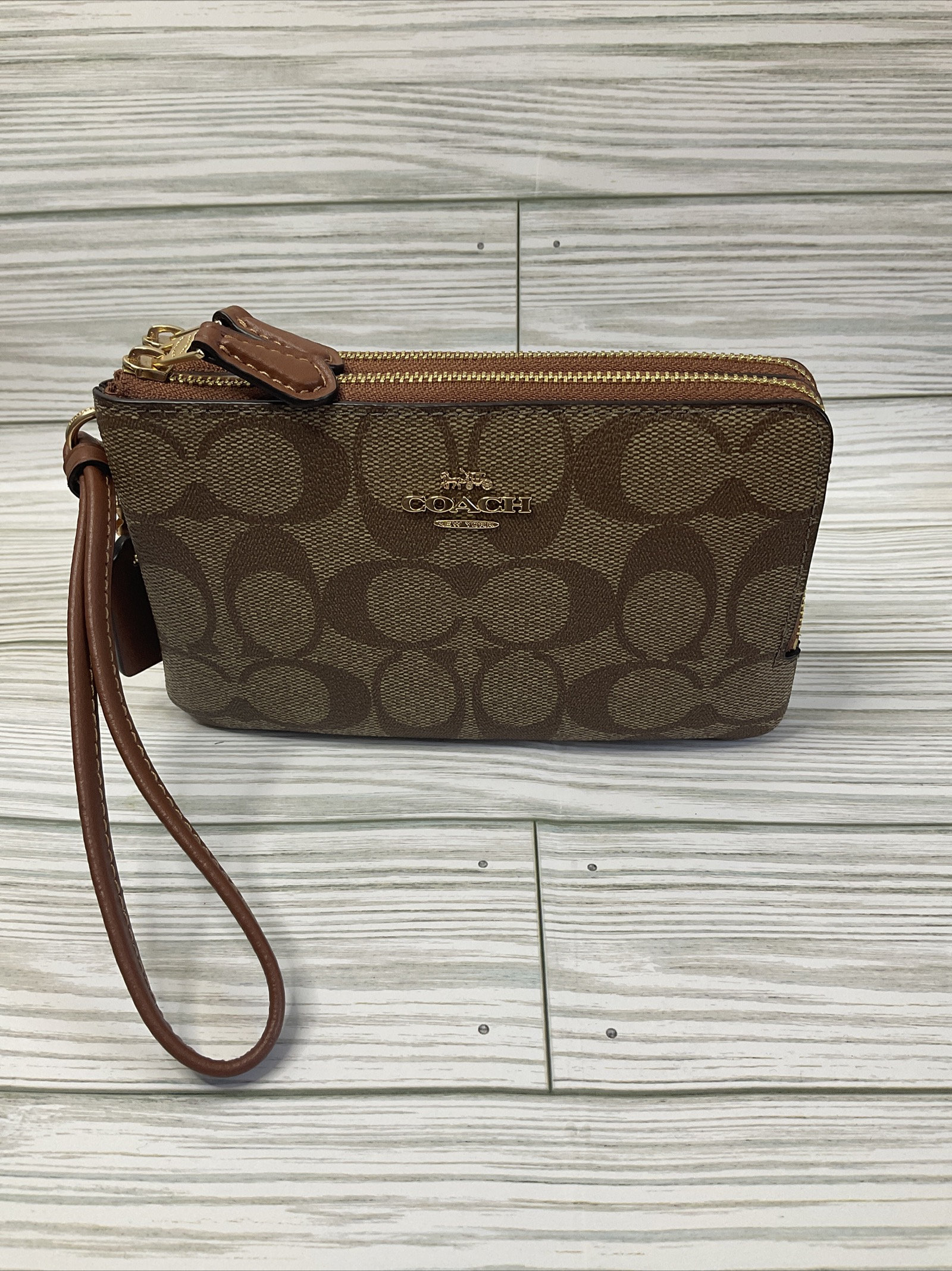 Coach double small wristlet hotsell