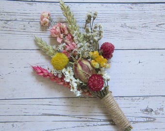 Dried flower | wedding | dried flowers | boho |  buttonholes | boutonniere | buttonhole | bohemian