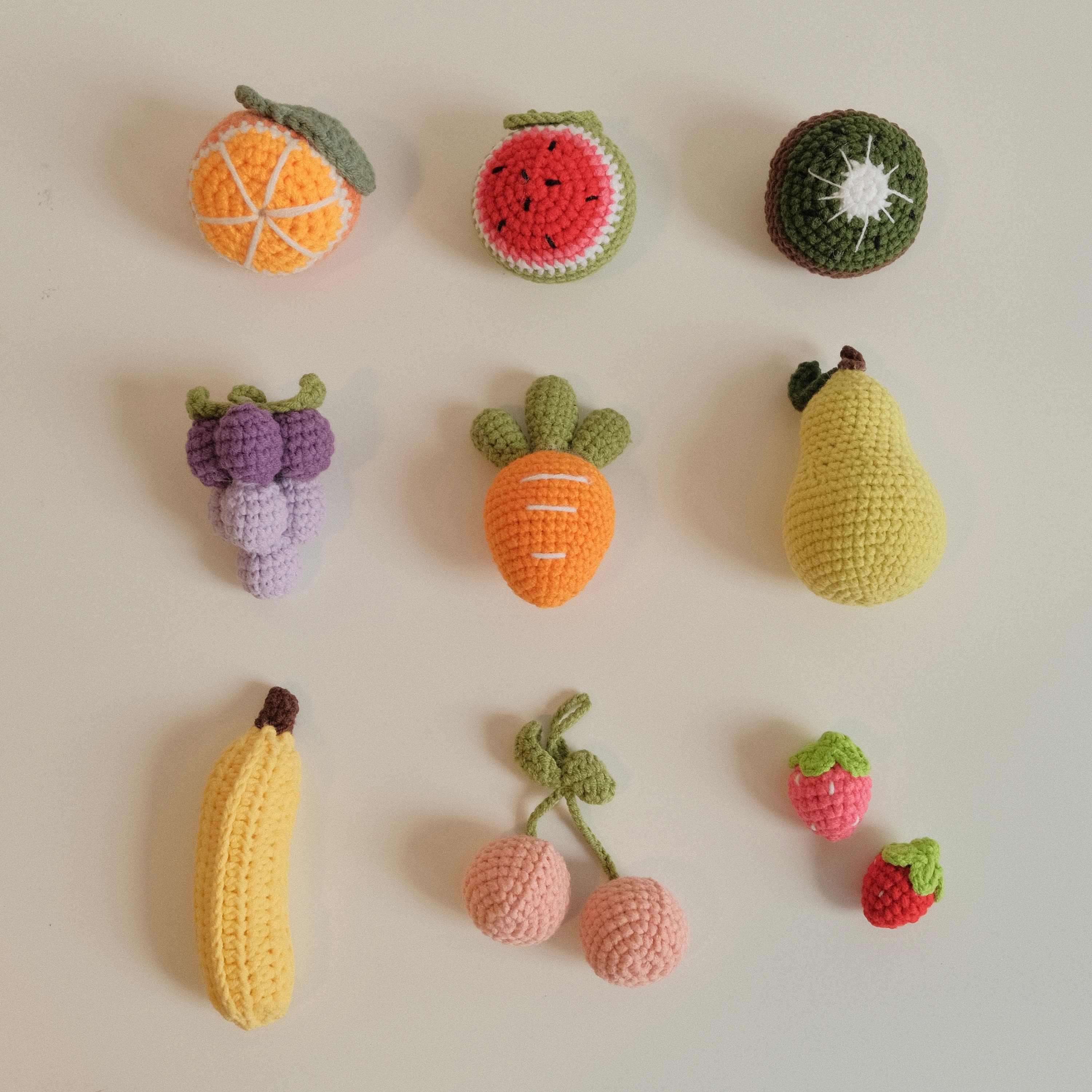 Handmade Crochet Fruit Amigurumi Charms, Finished Small Crochet Charms ...