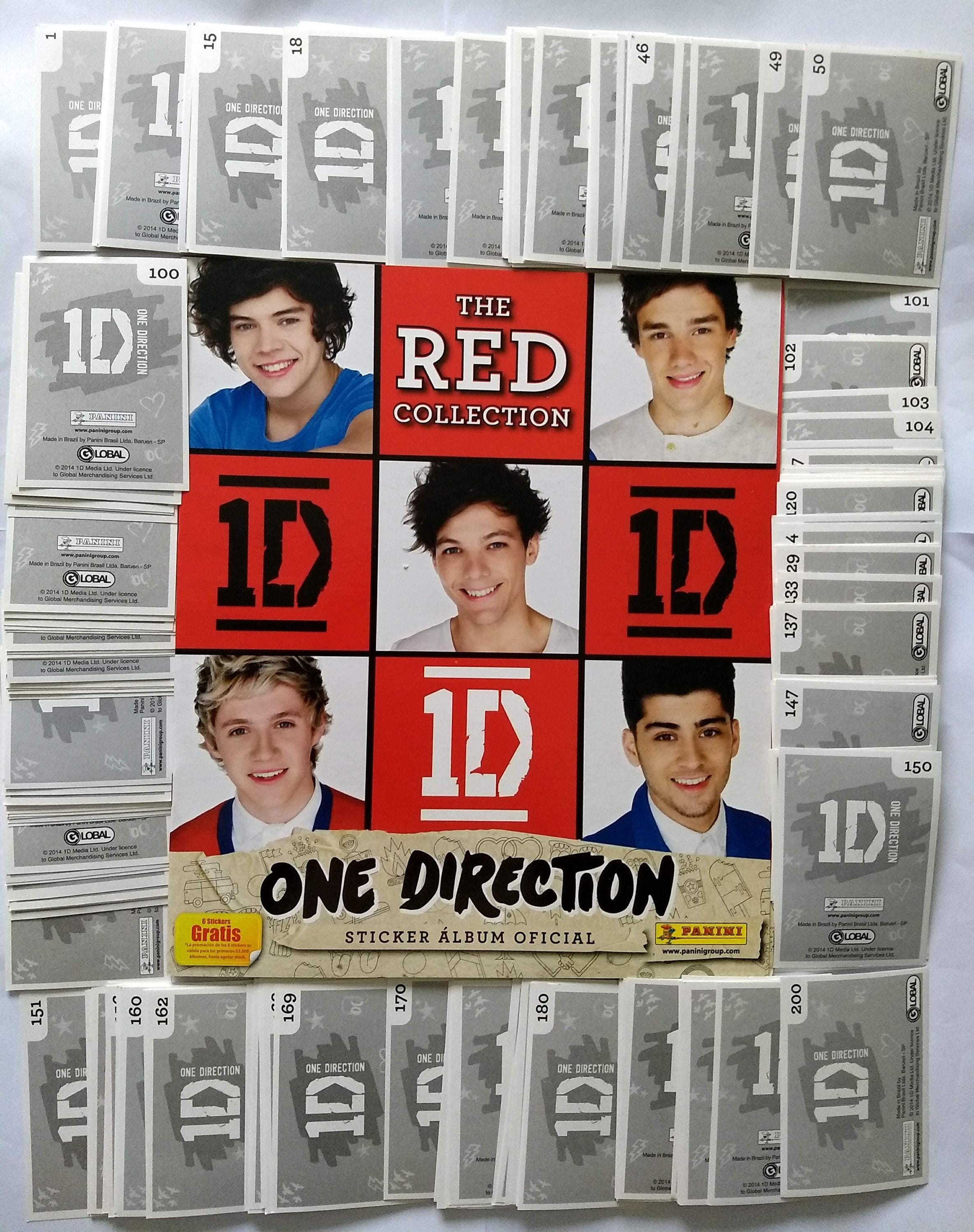 Panini ONE DIRECTION With All 200 Stickers COMPLETE Album Harry