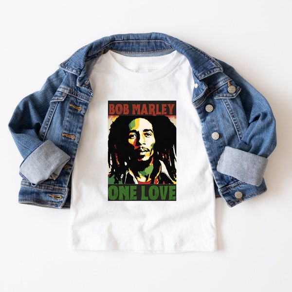 Kids Bob Marley Shirt, One Love, Music Tee, Youth Bob Marley Shirt, Toddler Bob Marley Shirt, Baby Bob Marley Tee, Retro Music, Gift for kid