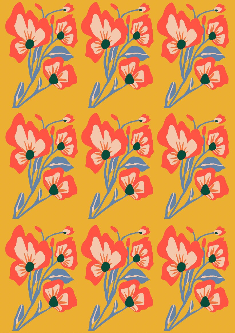Digital Print Silk 3pcs (3Dflowers) main image 0