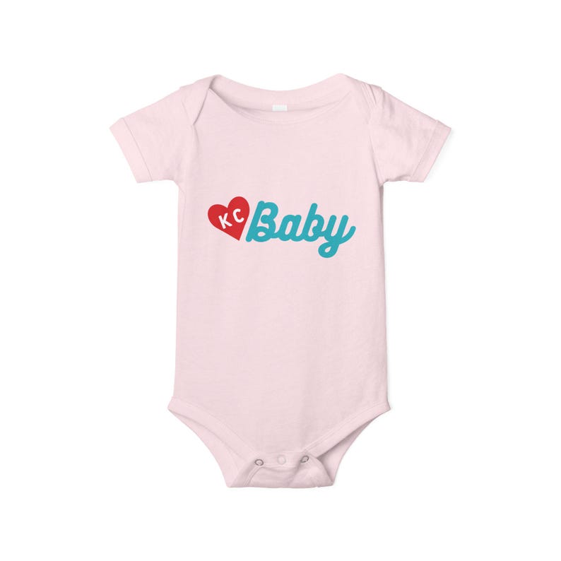 Kansas City Baby Onesie, 100% Cotton Jersey One-Piece, KC Current Short-Sleeve Bodysuit, Boy/Girl Gift, KC Baby Clothes, KC Baby Outfit image 5