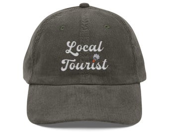 Vintage Corduroy Cap, Local Tourist Embroidered Hat, Kansas City Cap, Stylish Unisex Hat, KC Shuttlecock Baseball Cap, Spring Fashion