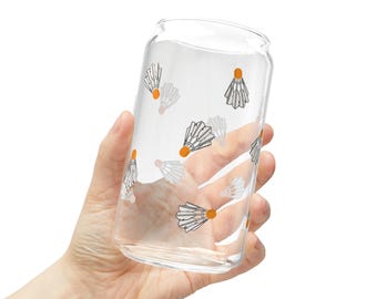 Bicchiere Kansas City Shuttlecock, 16 oz - Articoli da bar esclusivi KC, articoli in vetro per tifosi KC, articoli in vetro artistici Kansas City, regalo di inaugurazione della casa, souvenir