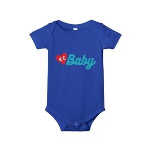 Kansas City Baby Onesie, 100% Cotton Jersey One-Piece, KC Current Short-Sleeve Bodysuit, Boy/Girl Gift, KC Baby Clothes, KC Baby Outfit image 3