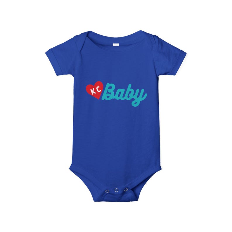 Kansas City Baby Onesie, 100% Cotton Jersey One-Piece, KC Current Short-Sleeve Bodysuit, Boy/Girl Gift, KC Baby Clothes, KC Baby Outfit image 3