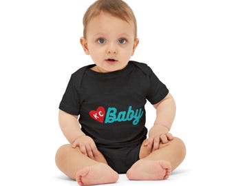 Kansas City-babyromper, 100% katoenjersey uit één stuk, KC Current romper met korte mouwen, cadeau voor jongen/meisje, KC-babykleding, KC-babyoutfit