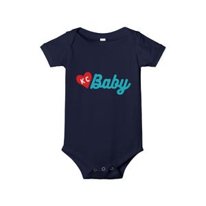 Kansas City Baby Onesie, 100% Cotton Jersey One-Piece, KC Current Short-Sleeve Bodysuit, Boy/Girl Gift, KC Baby Clothes, KC Baby Outfit image 4