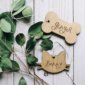 Pet Stocking Tags | Pet Ornament | Calligraphy Stocking Tags | Personalized Tags | Custom Tags | Christmas Stocking | Name Tags | Cat | Dog