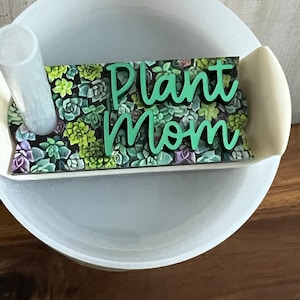 Tumbler Topper 40oz - Tumbler Tag - Stanley Topper - Cup Accessories - Plant Mom - Plants - 20/30oz - Name Plate