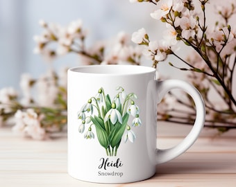 Mother&#39;s Day Gift Mug, Custom Birth Month Flower Mug, Mother&#39;s Day Gift, Mom Birthday Gift, Custom Mom Mug, Plant Mom Mug, Gift for Grandma