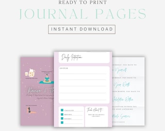 Printable Self-Help Journal Gratitude Printable Daily Workbook Habit Tracker Printable Daily Journal Affirmation Journal Prompts