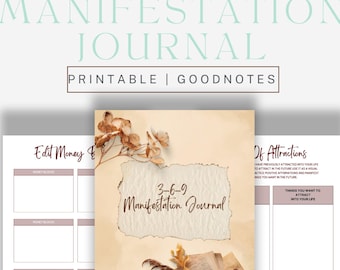 Digital Journal For Manifestation Law of Attraction Planner Manifesting Planner Goodnotes Journal Gratitude Journal Digital Workbook