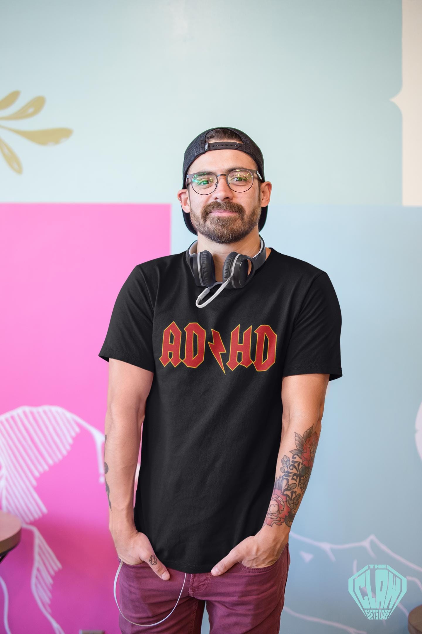 ADHD ACDC Parody T-shirt: Neurodivergent Rock Music Shirt - Etsy