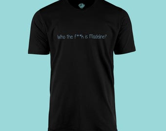 T-shirt inspiré de Lily Allen Madeline noir – Produits dérivés de musique pop pour filles du West End