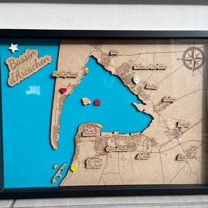Carte relief bassin d’arcachon