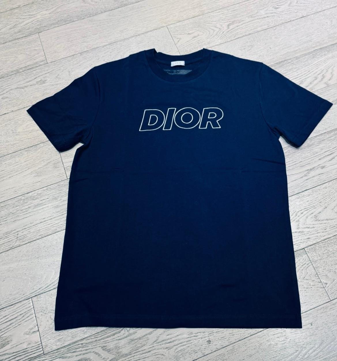 Christian Dior Black Rhinestone Logo T Shirt | Tokyo Roses