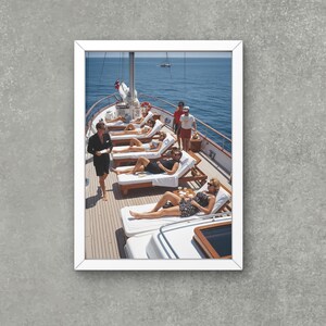 Konsttryck i yachtliv från 1960-talet: Slim Aarons-stil Riviera Glamour (digital nedladdning) bild 3