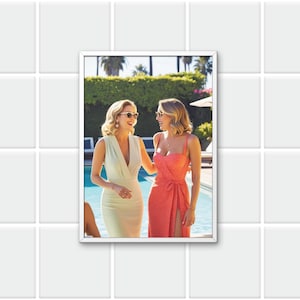 Klatsch am Pool-Druck Poster, Vintage Fotografie Druck, BEVERVER HILLS Wandkunst, BEVERSY HILLS Druck, digitaler Download