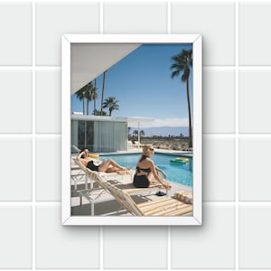 French Riviera & Palm Springs Luxury Digital Art | Vintage Mid-Century Modern Wall Decor Set