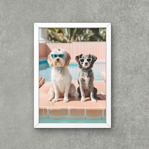 Pôster de Cachorro Chique | Fotografia Elegante da Alta Sociedade | Arte Digital para Download | Impressão de Fotografia de Luxo | Decoração Canina da Alta Sociedade