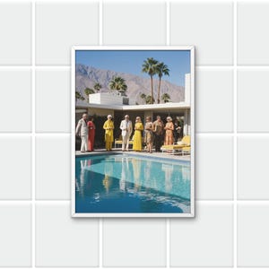 Slim Aarons Style Iconic Resort Collection | French Riviera & Palm Springs Luxury Digital Art | Vintage Mid-Century Modern Wall Decor Set