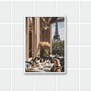 Paris Wall Art , Paris Print , Paris Poster , Dogs Wall Art , Luxury Lifestyle Photography , High Society Print, Digital Download