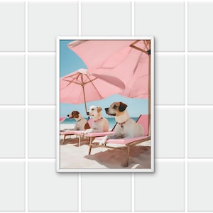 Palm Beach Wall Art, Palm Beach Print , Palm Beach Poster , Dogs Art , Luxury Lifestyle Photography , High Society Print, Digital Download