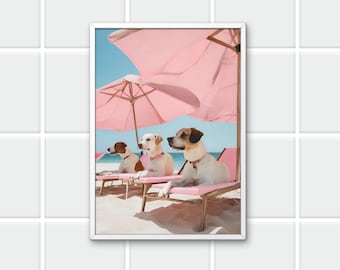 Impression de chiens Palm Beach : photographies de style de vie de luxe (téléchargement numérique)