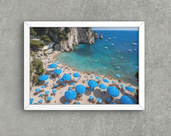 Capri Beach Print: Italy Coastal Photography (Digital Download)