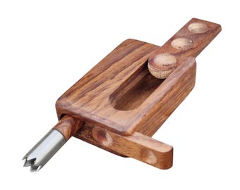 Mini Sissoo Wood One Hitter Dugout: kij tytanowy i naturalne wykończenie
