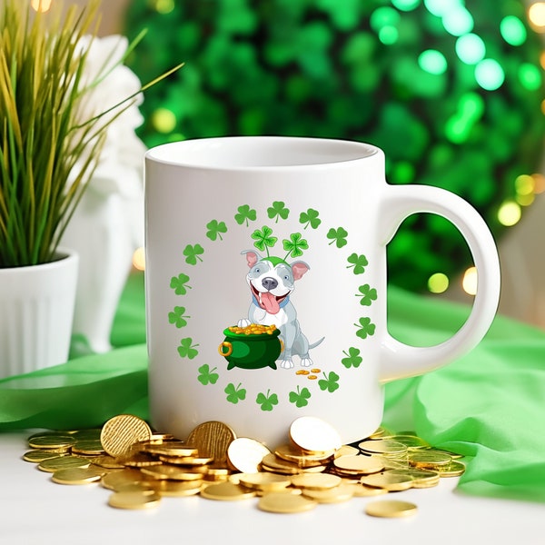 Mug de la Saint-Patrick, cadeau de la Saint-Patrick, tasse de café irlandaise, trèfle trèfle, cadeaux des fêtes, amoureux des animaux de compagnie !