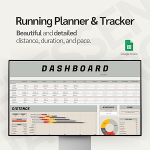 Digital Running Workout Planner & Tracker | Spreadsheet for Google Sheets for Beginners